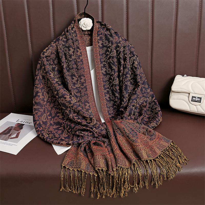 

Женский зимний шарф с принтом пейсли из кашемира и пашмины, шали, палантины, хиджабы, шали и палантины, женские шарфы-эшарфы класса люкс