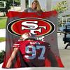 1pc Blanket San Francisco 49ers Print Design, Lightweight Blanket for Sofa, Bed- Soft &Warm, Gift for All Seasons Like Christmas, Halloween
