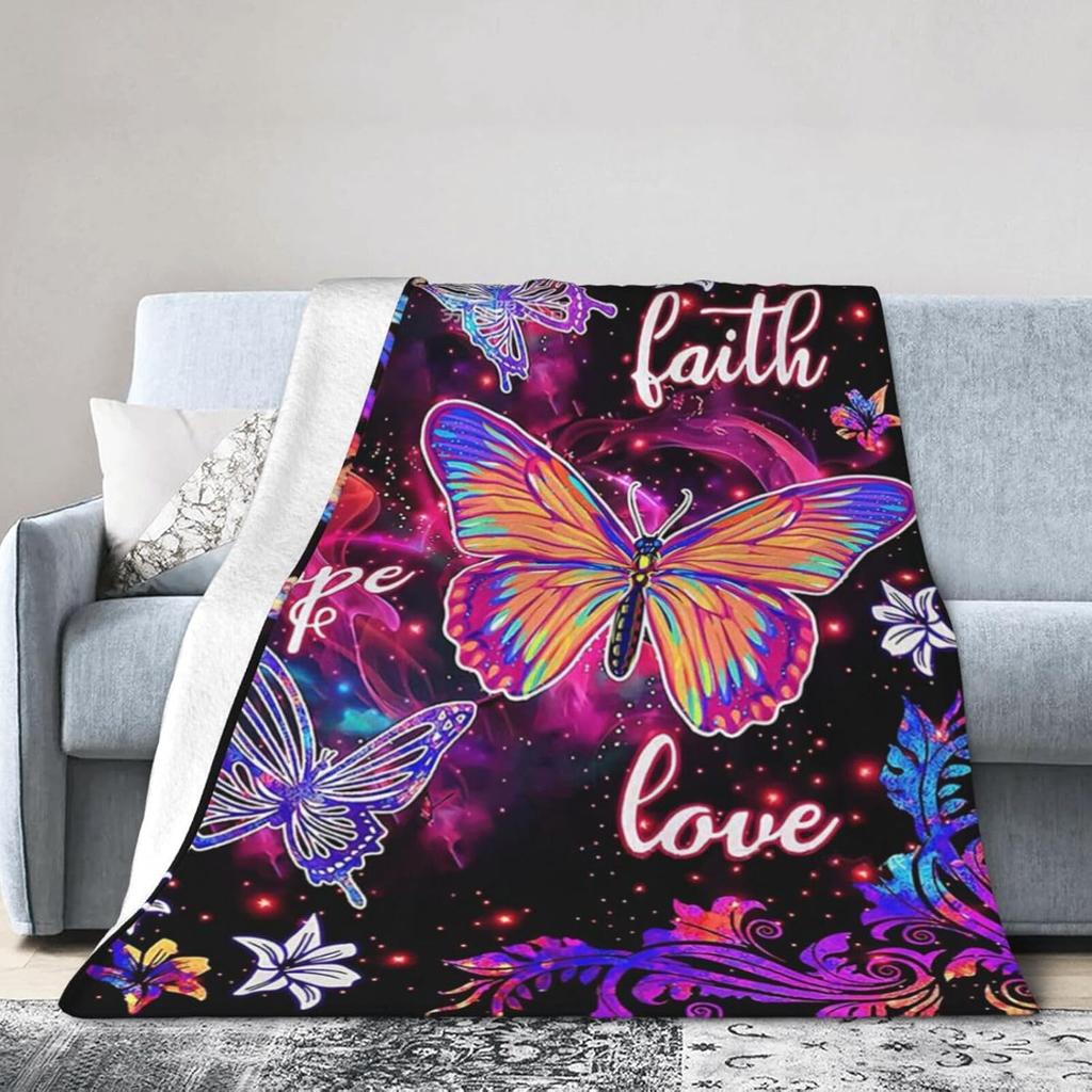 Butterfly Blanket Soft Plush Fleece Throw Blankets Cozy Fuzzy Butterfly Stuff Bedding Gifts for Women Girls Boys Kids Adults 40"X50"
