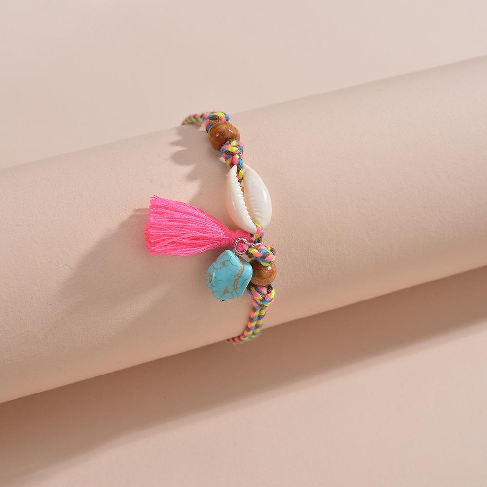Armbänder für Damen Bohemian Sommer Strand Geflochtenes Seilarmband Retro Charme Fußkettchen Party Schmuck
