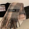 Koreanische Version Mohair Plüschschal für Damen Winter High End Neu Vielseitiger Karoschal Studentenstola Oberbekleidung