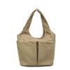 Korean Style Multi-Pocket Canvas Tote Bag with Large Capacity for Lunch or Shoulder Use