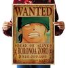 One Piece Affisch med Efterlyst-motiv Vintage Kraftpapper Tapet Dekorativ Målning Gåva