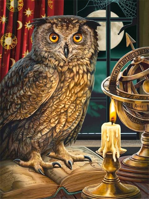 5D DIY Diamond Painting Owl Diamond Embroidery Animal Needlework Cartoon Cross Stitch Kits Mosaic Art Child Room Decor