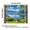 2D Green Countryside Window View Backdrop for Aesthetic Home Decor