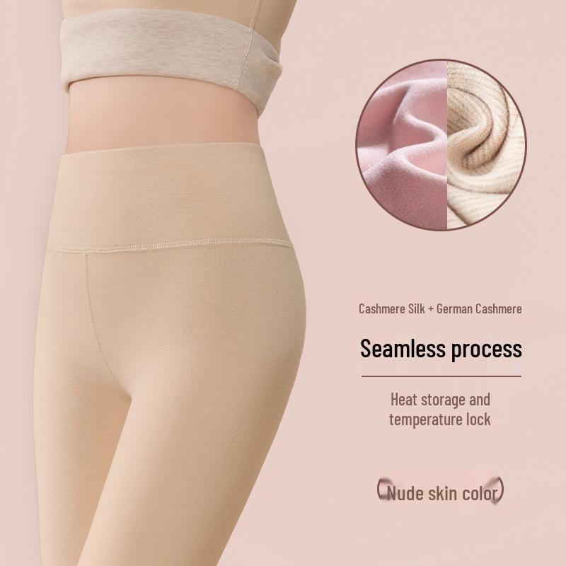 

Женский бархатный теплый брючный костюм для осени и зимы: Плотные хлопковые шерстяные кашемировые шелковые леггинсы M [96-110 lbs]