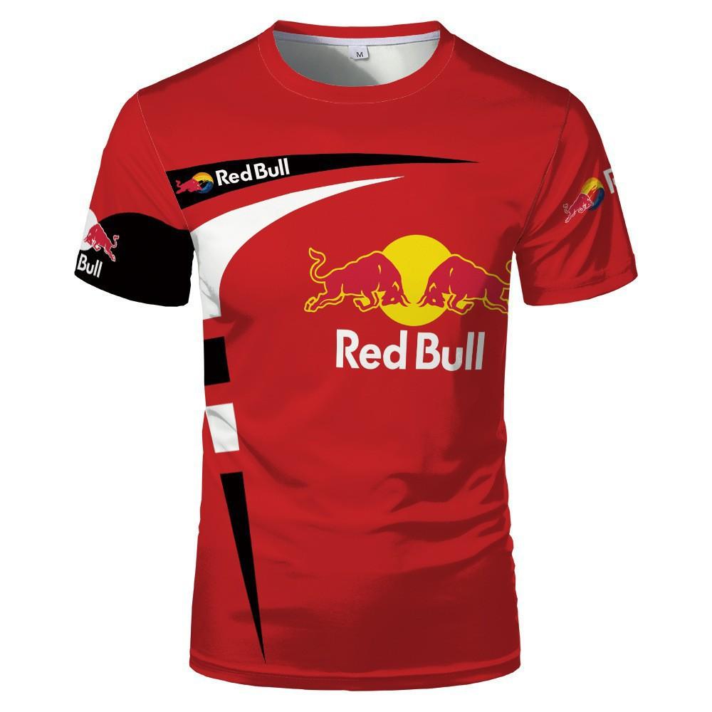Nyári 3D póló Red Bull Személyre szabott Utcai Divat Trend Rövid Ujjú Kreatív Mintás