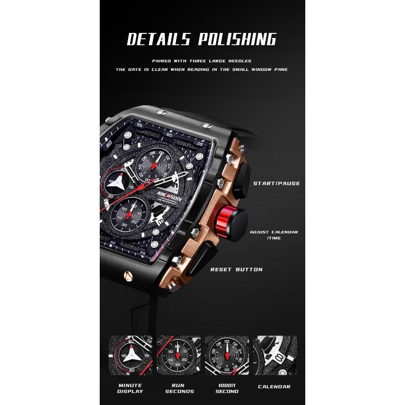 Fashion Movement Quartz Watch For Men Business Date Wristwatch Luxury Waterproof Time Clock