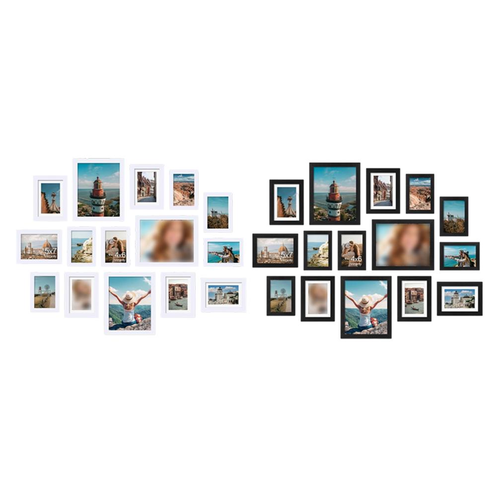 Picture Frames Set 15 Pack for Home Wall Decor For Family Gallery Collage Frames with Pre Installed Stands and Hooks