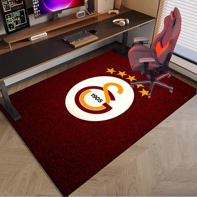 Galatasaray Football Club Emblem Area Rug Office rug, Chair Rug, Decor Carpet Livingroom bedroom Mat, Large Size Fan gifts Christmas gifts