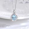 Natural Colored Treasure Spar Pendant S925 Sterling Silver Necklace Women's Neck Jewelry Light Luxury High-end Collarbone Chain