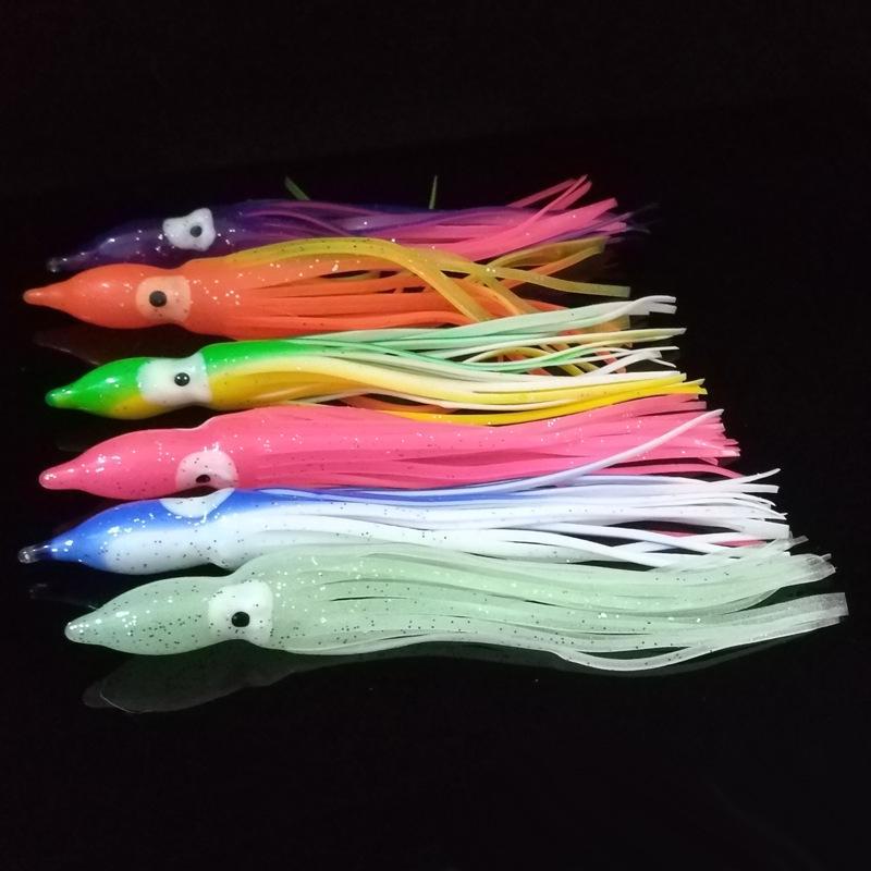 

Светящаяся мягкая приманка-симулятор в виде осьминога Yanyue 6cm overall luminous белый