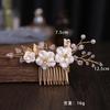 Crystal Pearl Hair Comb Clip Hairpin For Women Rhinestone Flower Leaf Hair Comb Bridal Wedding Hair Accessories Jewelry Comb Pin