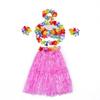 Hawaiian Costume Set With Plastic Grass Skirt For Party Performances And Themed Events