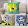 Cartoon B-BFDI Kissen Anime Kissen Sofa Bett Kopfkissenbezug Kissenbezug 45x45 cm Mode