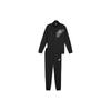Power Poly Tracksuit Letter Logo Print Stand Collar Zip Jacket Cuffed Pants Casual Sports Set Men Tracksuit Black 681296-01