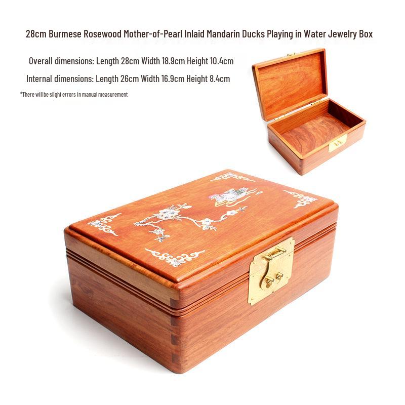 Burmese Rosewood Jewelry Box: Solid Wood Accessory Storage In Various Styles - Chinese Style Wedding Collection