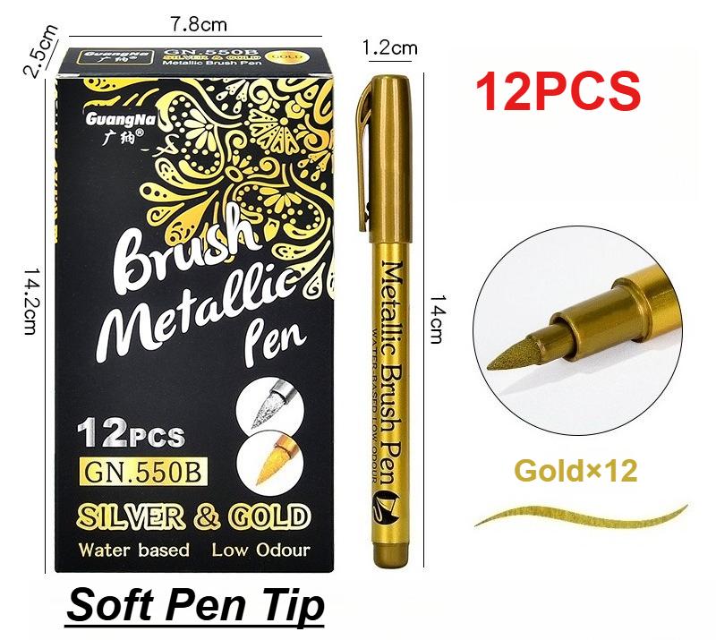 12 Pack DIY Metal Waterproof Permanent Paint Marker Pensb Craftwork Resin Mold Pen Art Painting Supplies For Easter Decoration