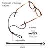 Silicone Three-holes Glasses Cord Anti-Slip Glasses Strap Unisex Sports Neck Chain Adjustable Sunglasses Lanyard Eye Wear Strap