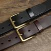 Ledergürtel Herren Farbdurchdringung Erste Schicht Reines Rindsleder Schlicht Lässig Alleskönner Jung und Mittelalt Businessgürtel