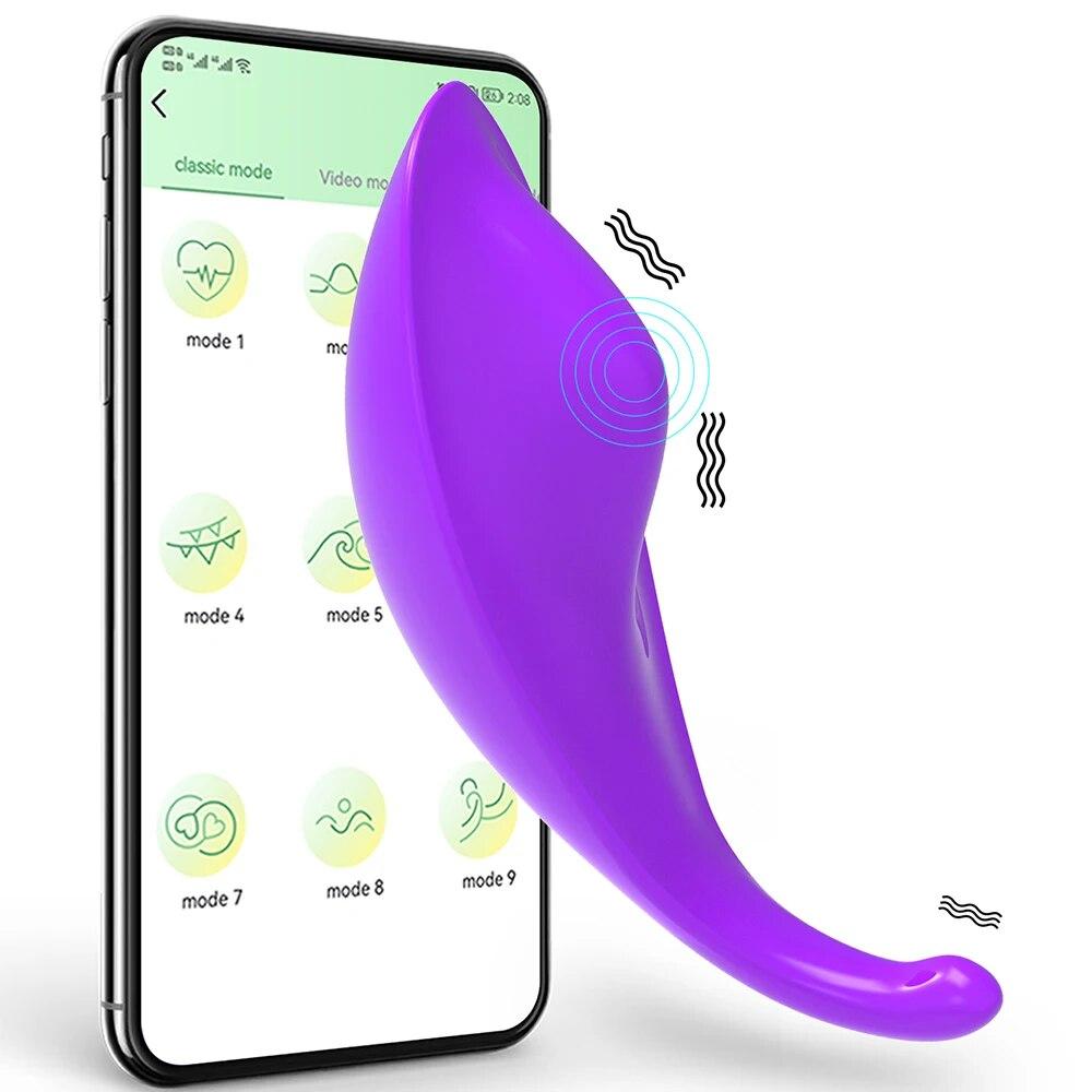 Powerful Bluetooth Vibrator Female APP Control Vibrating Wearable Clitoris Stimulator Adult Goods Sex Toy for Women 's Panties