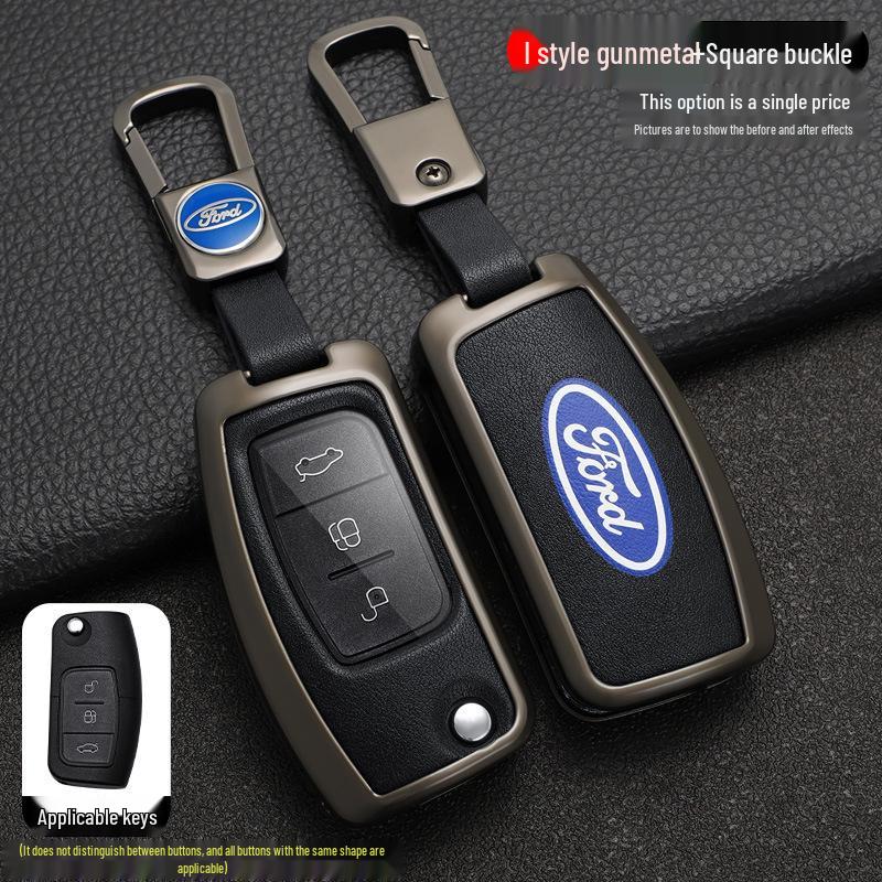 Key Case Cover Shell for Ford Fiesta, Focus (2009-2014), and 17 Years Ecosport Models