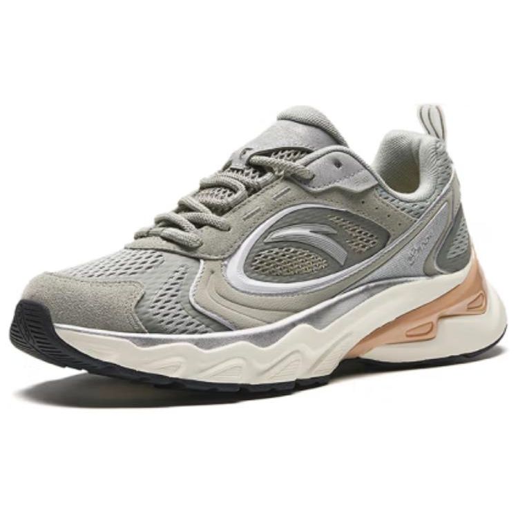 Anta Millennium Glacier Women Retro Trendy Casual Dad Shoes Light Gray Off White Gum 122428890-7