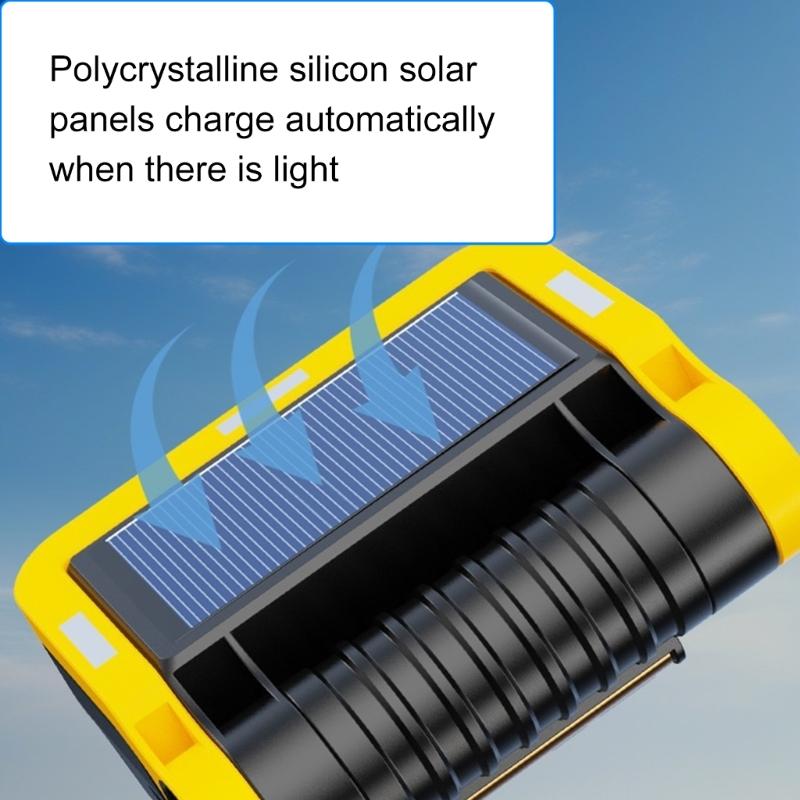 Portables Powerful Torches Solars Rechargeable Repair Emergencyies Light with Energy Efficient Battery