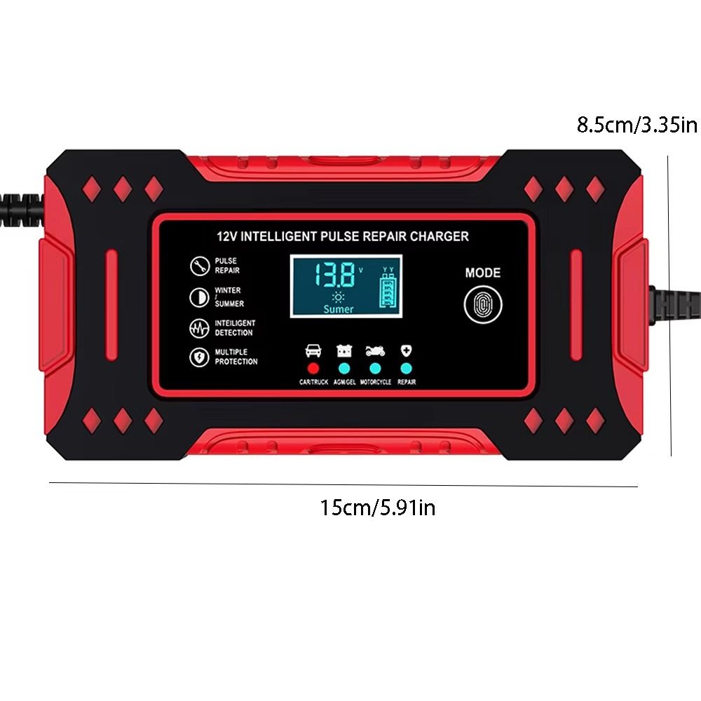 6A Output Motorcycle Battery Charging Unit Pulse Repair Battery Charger 12V  Motorcycle Maintenance