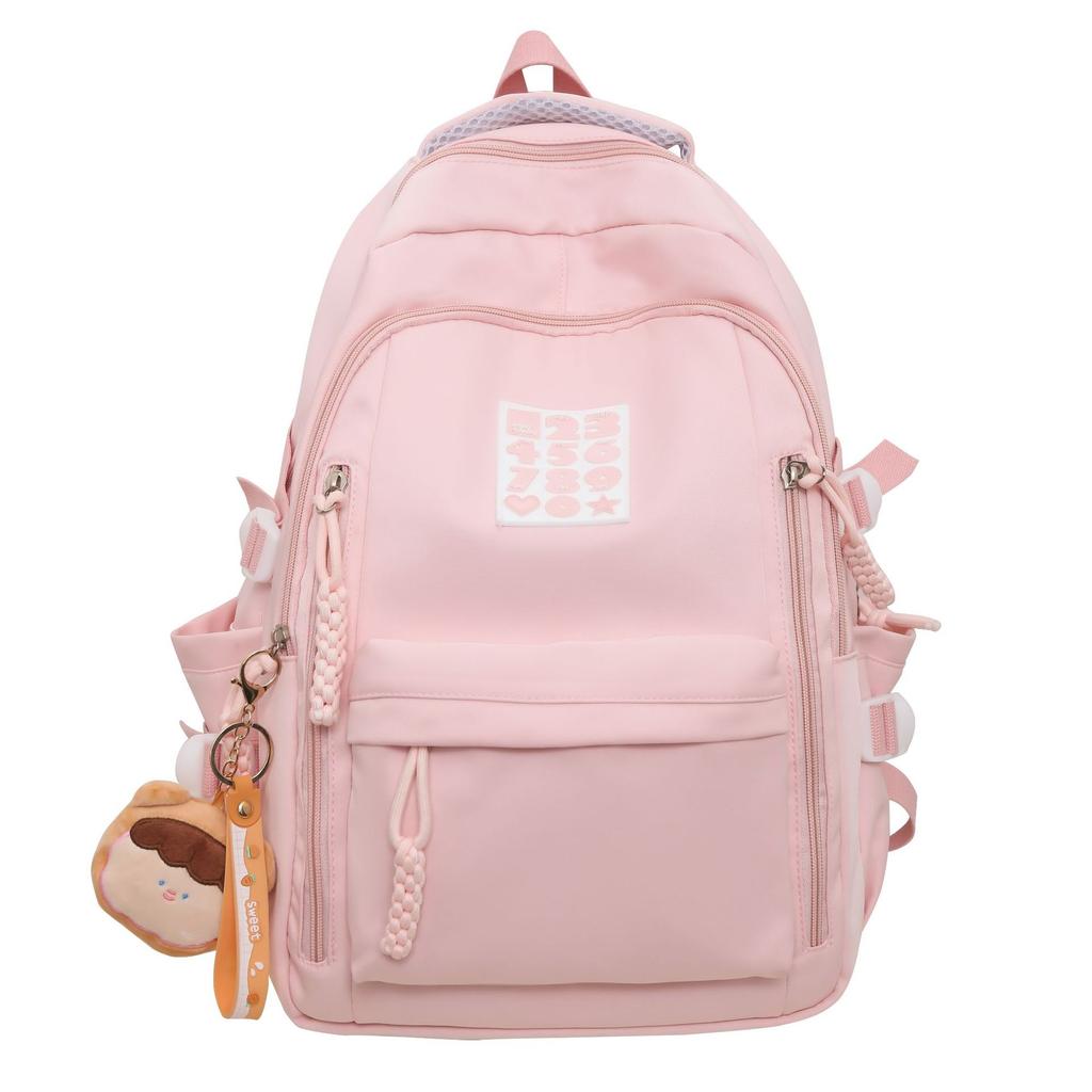 New middle school student schoolbag large capacity multi-pocket backpack burden-reducing nylon outdoor travel bag high school student schoolbag