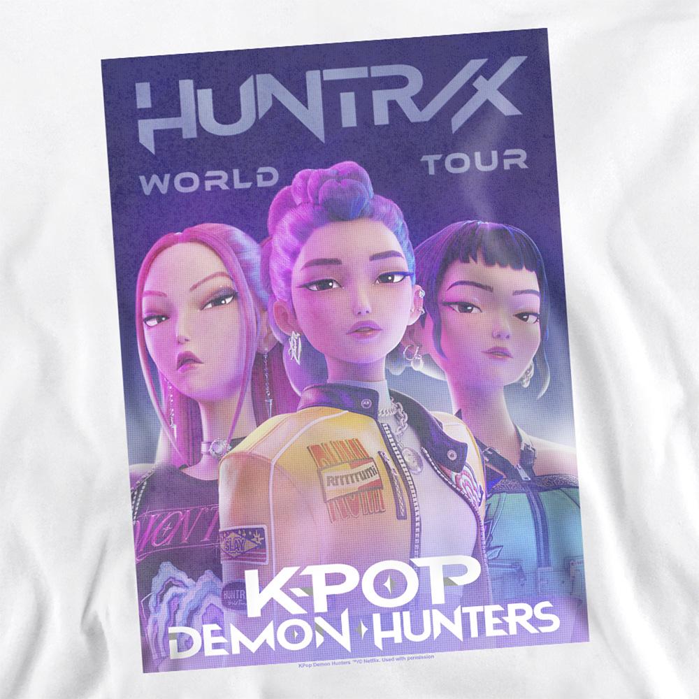 K-Pop Demon Hunters Unisex Adult World Tour Huntr/X Poster Sweatshirt