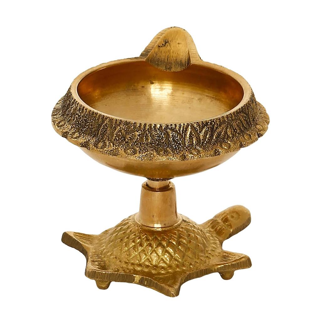 Handmade Brass Diya (2 Pcs), Handcrafted Decorative Brass Diya Set of 2, eCraftIndia