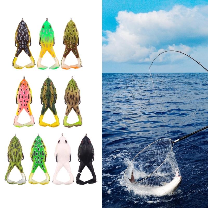Fishing Baits Frogs Topwater Swimming Lures Realistic Frogs Lures Soft Baits Fishing Lures for Freshwater Saltwater