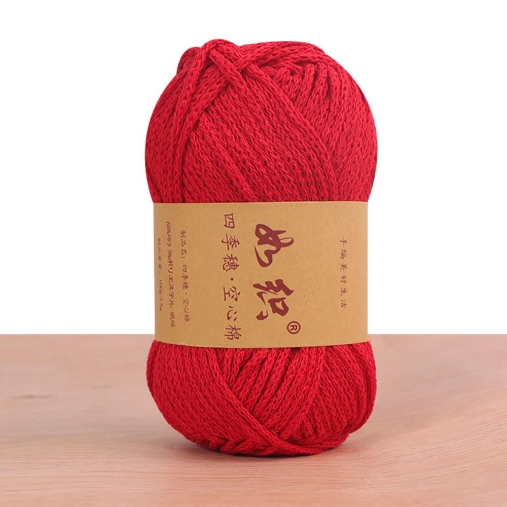 85M/roll Crochet Thread Macrame Rope 65% Cotton Wool Line Yarn  Knitter Crochet Bag