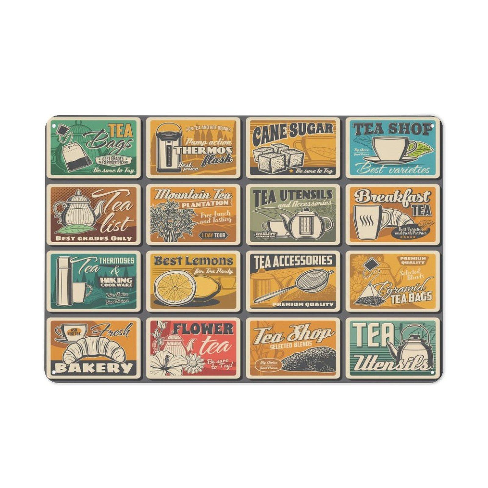 

One Pack Horizontal Metal Tin Wall Sign Decor 2030cm 3040cm Vintage Rustic Poster For Home Cafe Garage Bar Living Room Decoration 20*30CM
