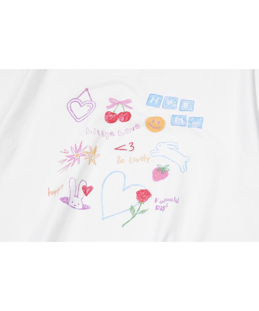CPGN STUDIO Dtp Cherry Hug Short Sleeve T-Shirt White