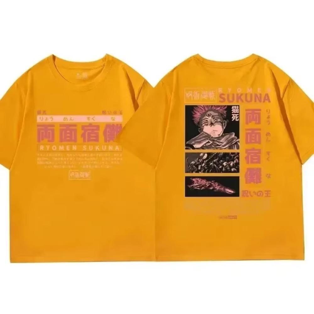 Men Women Japanese Anime Jujutsu Kaisen T-shirt Manga Ryomen Sukuna Short Sleeve T-shirts Oversized Cotton Casual T Shirt Men