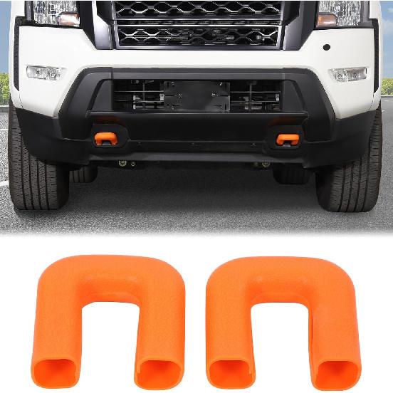 Aunginsy Front Bumper Tow Hook Covers Compatible with Nissan Frontier 2022-2025 Pickup Front Bumper Tow Trailer Hitch Receiver Cover Towing Hitch