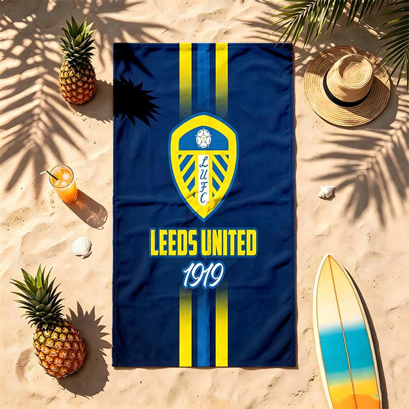 Leeds United Football Club (14) Theme Beach Towel Sand Resistant Soft And Comfortable Suitable For The Pool Camping Yoga And Diving A Travel Essential