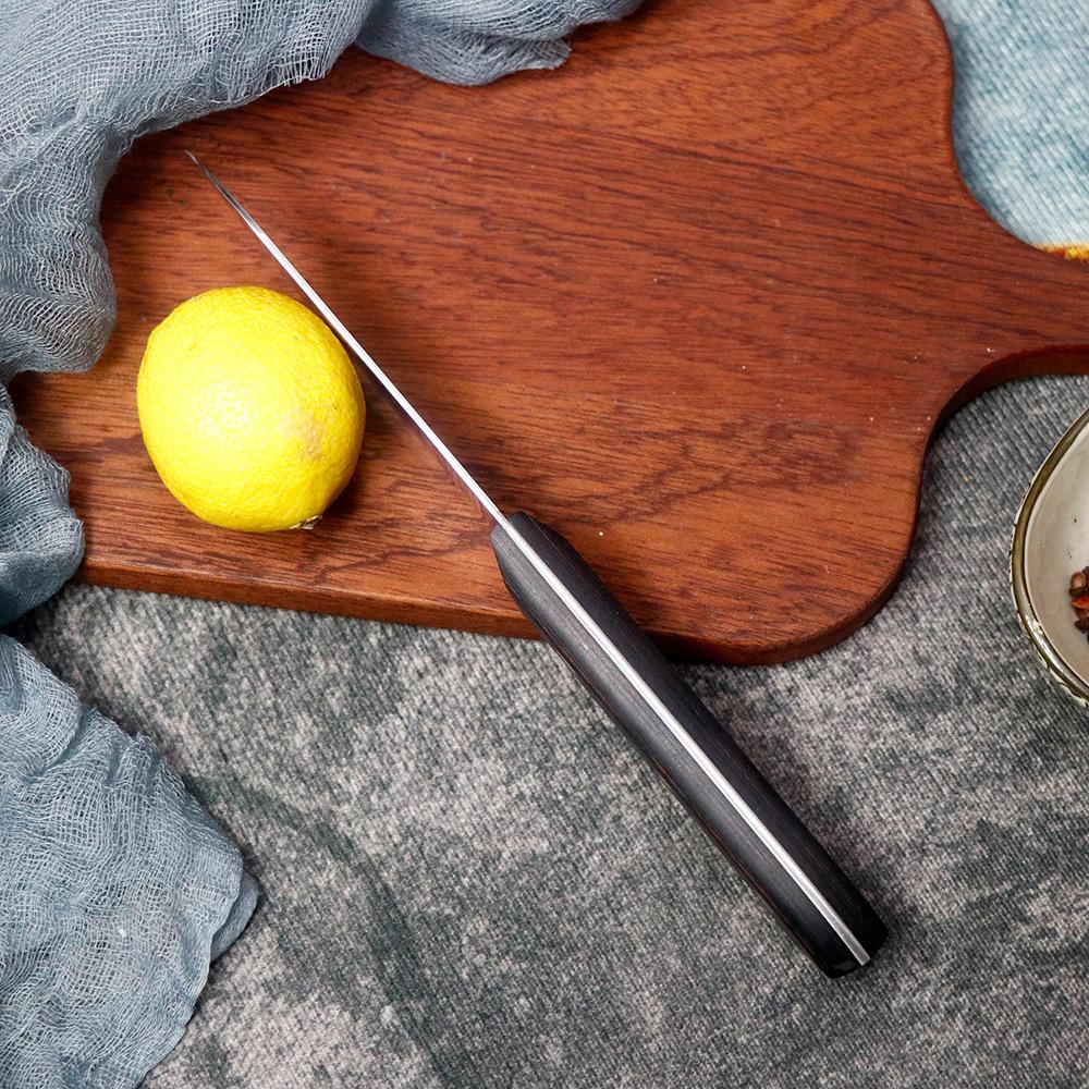 4.8 Inch Utility Knife 67-layers Damascus Steel 10Cr15MoV Blade Ebony Handle Paring Fruit Barbecue Slicing Cleaver Kitchen Knife