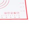 Baking Mat Silicone Non Slip Heat Resistant Dough Mat with Scale for Home Kitchen 29x26cmRed