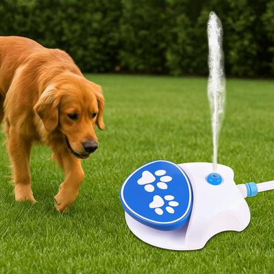 Plastic Step On Dog Water Fountain 2 Water Dispensing Modes Paw Press Step On Water Feeder with Hose 3 Sizes Interfaces