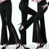 Women's Modal Micro Flare Dance Trousers with Gold Velvet and Gauze Flare