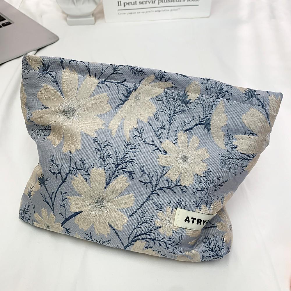 Большая вместительная дорожная косметичка Gesang Flower Jacquard