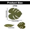 2PCS Cute Monstera Coasters, Soft Silicone Coaster for Drink, Fun Plant Cup Coasters for Desk, Creative 3D Green Turtle Leaf Drink Coaster, Tropical