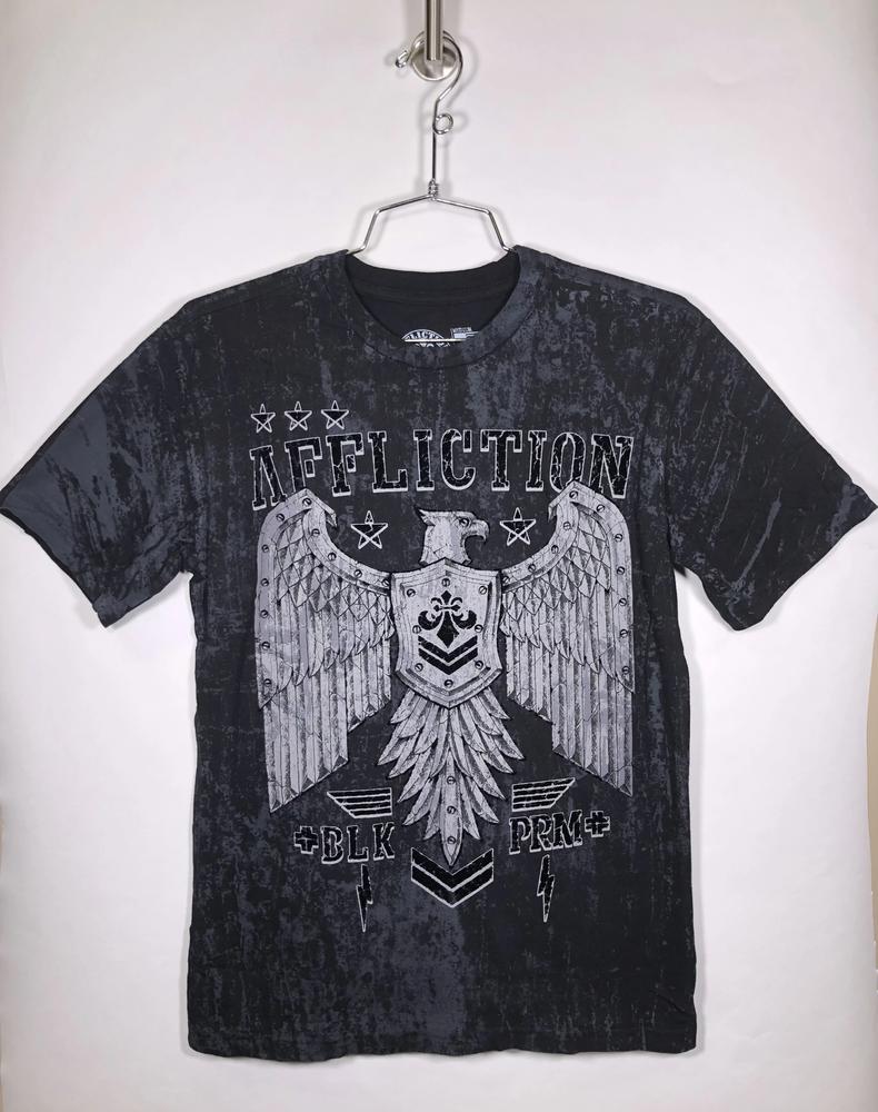 

Молодежная футболка Affliction Boy s Eagle, черная байкерская футболка унисекс