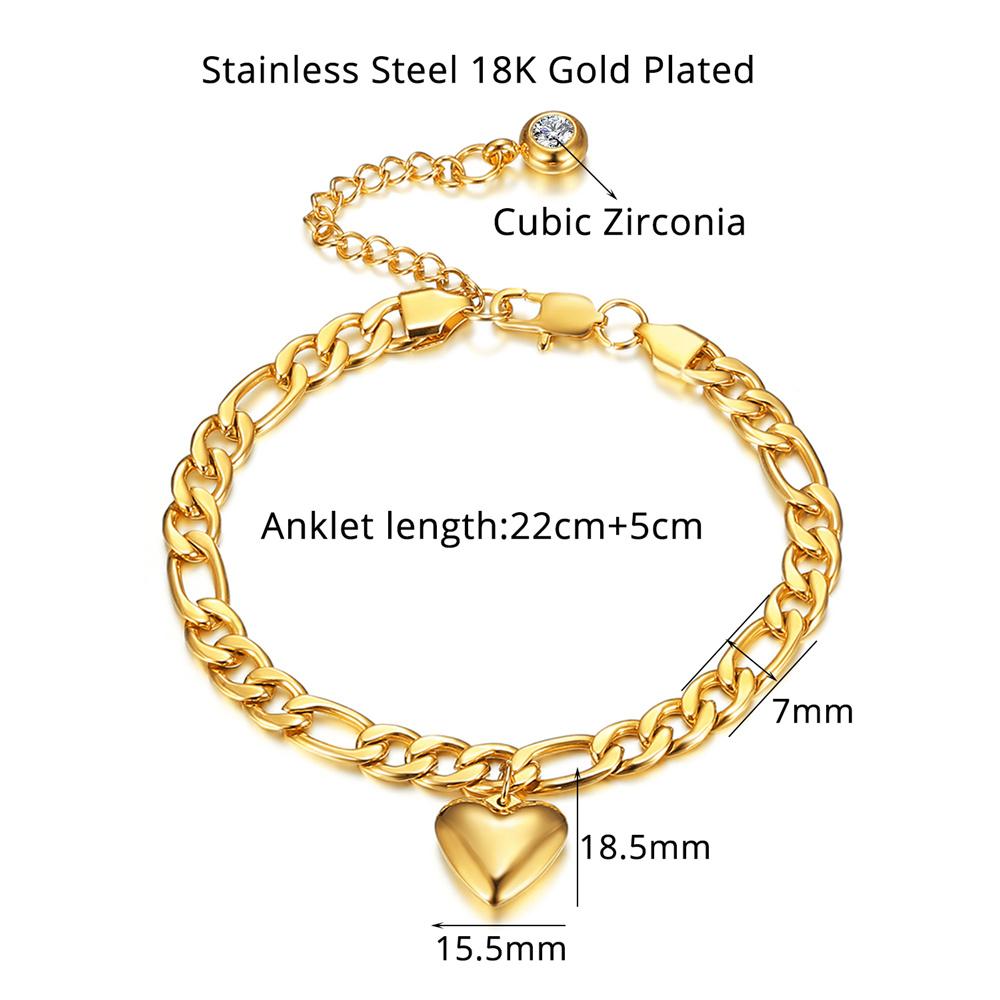 Anklet For Women Gold Color Stainless Steel Cuban Link Ankle Bracelets Summer 2025 Fashion Leg Chain Beach Foot Jewelry Ancklets