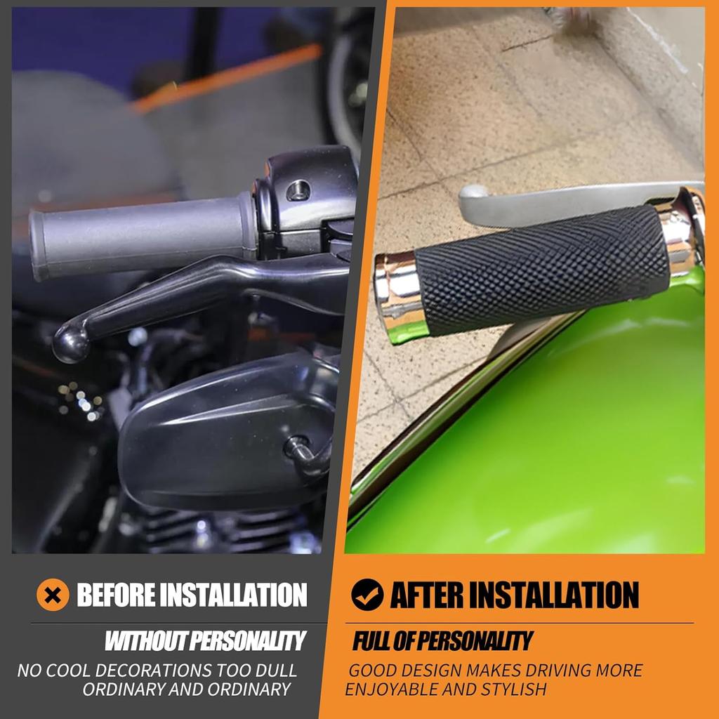 Handlebar Grips for 1" 25mm Handle Bars Universal Fit for Harley Touring Dyna Softail Sportster XL883 1200