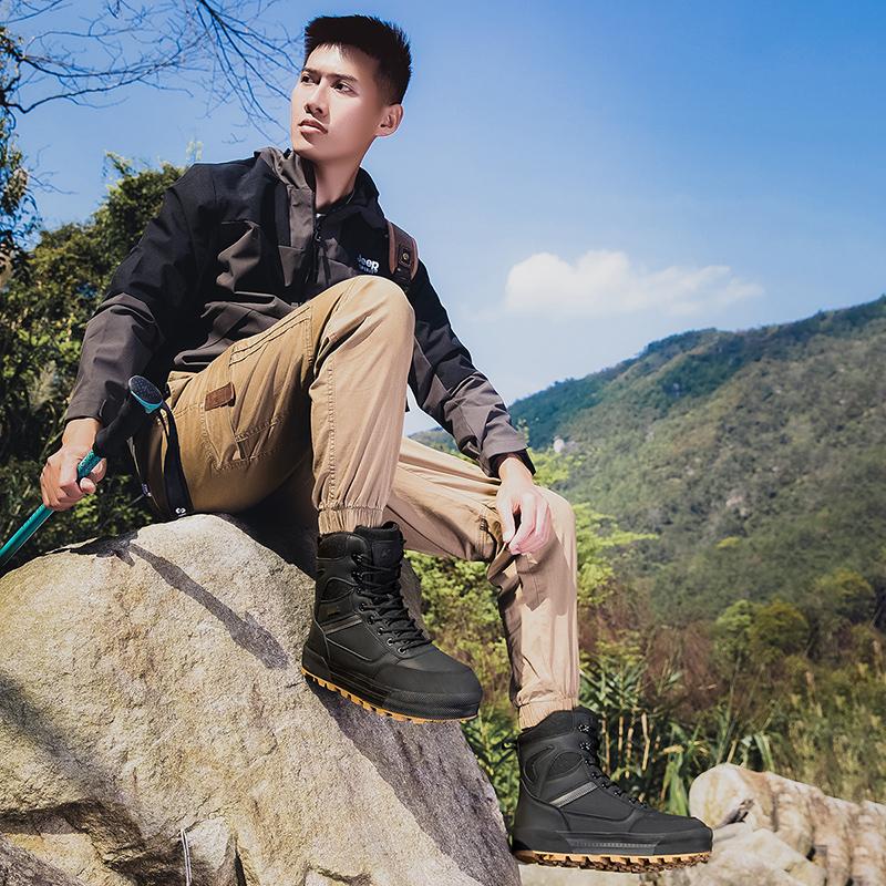 Men's Boots Outdoor Boots Lace-Up Motocross Boots Mountaineering Hiking Desert Waterproof Work Safety Shoes