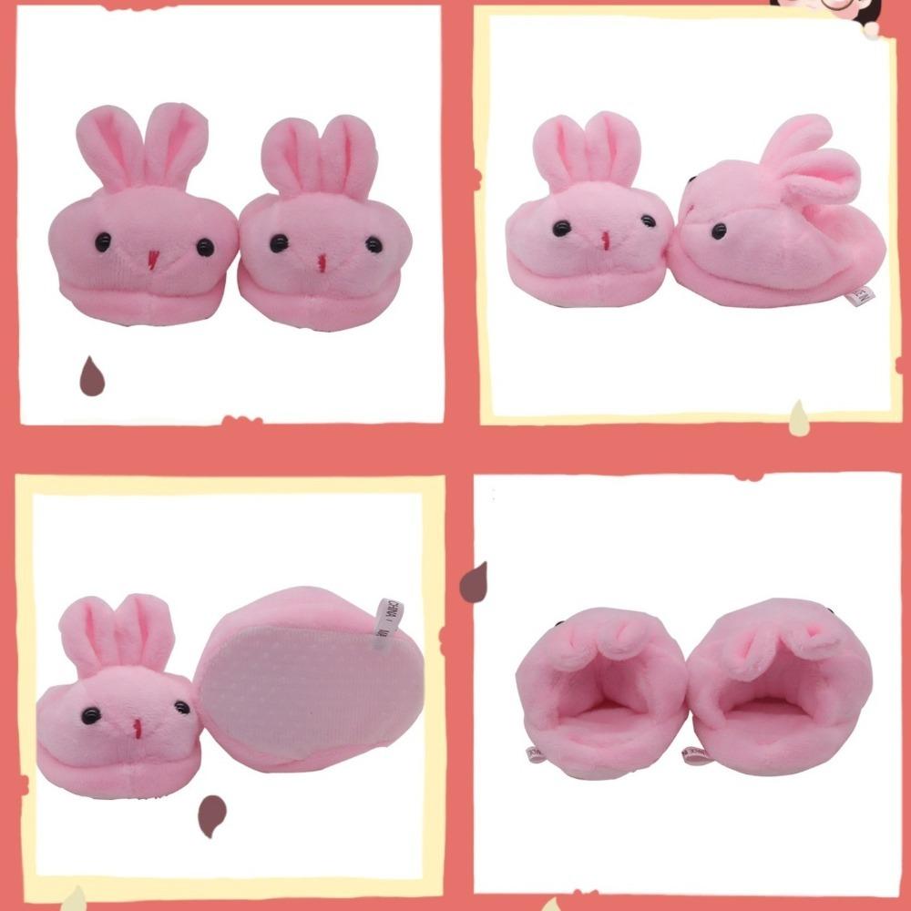Rabbit Bear Doll Slippers Cartoon Animal Doll Accessories Lovely Mini Plush Shoes  1/4 BJD Dolls